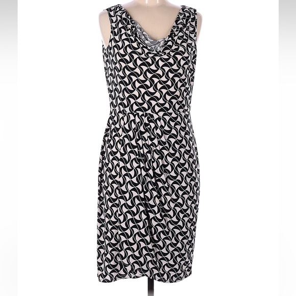 Ellen Tracy Dresses & Skirts - Ellen Tracy Black & White Cowl Neck Midi Dress